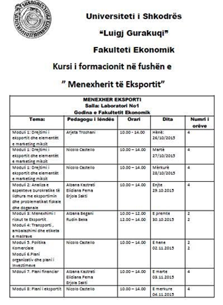 Evento Universiteti i Shkodrës Luigj Gurakuqi