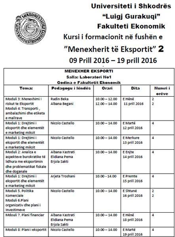 Evento Universiteti i Shkodrës Luigj Gurakuqi