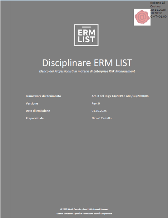 ERM LIST - Copertina